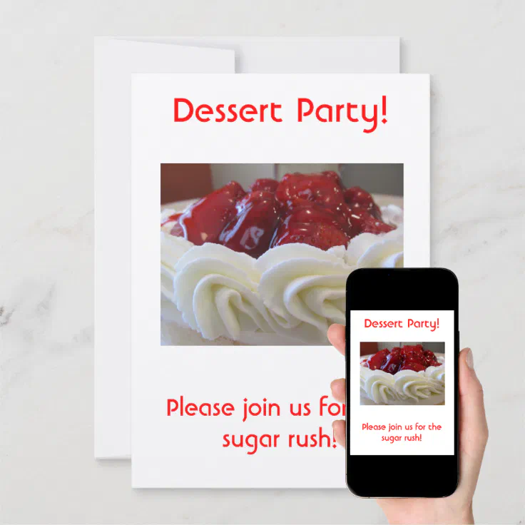 Dessert Party Invitation Zazzle