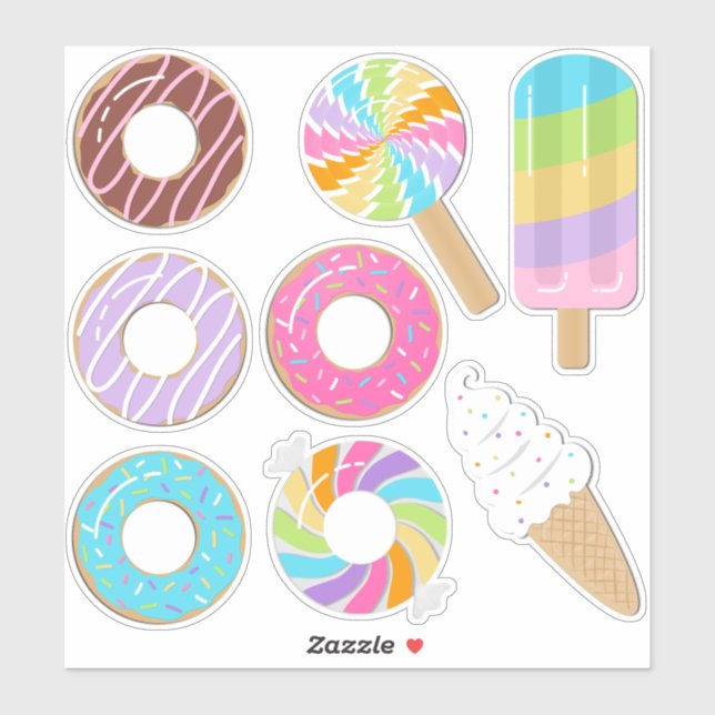 Dessert Pool Floats Sticker (Sheet)