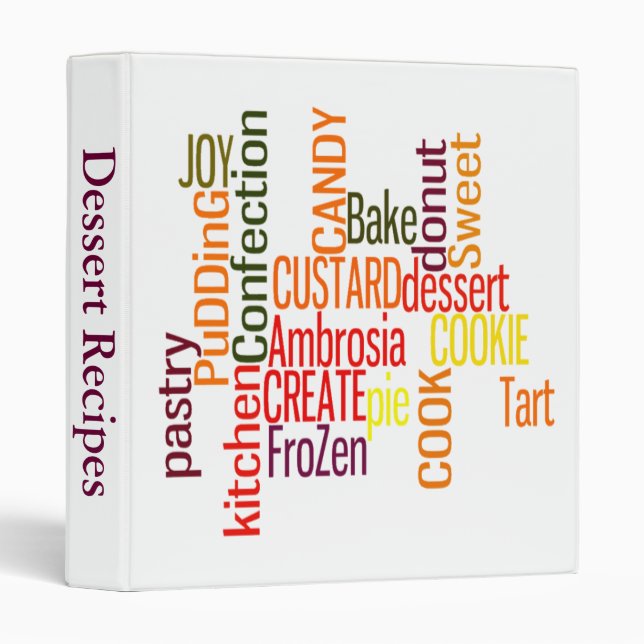 Dessert Recipe 2 inch Binder (Front/Spine)