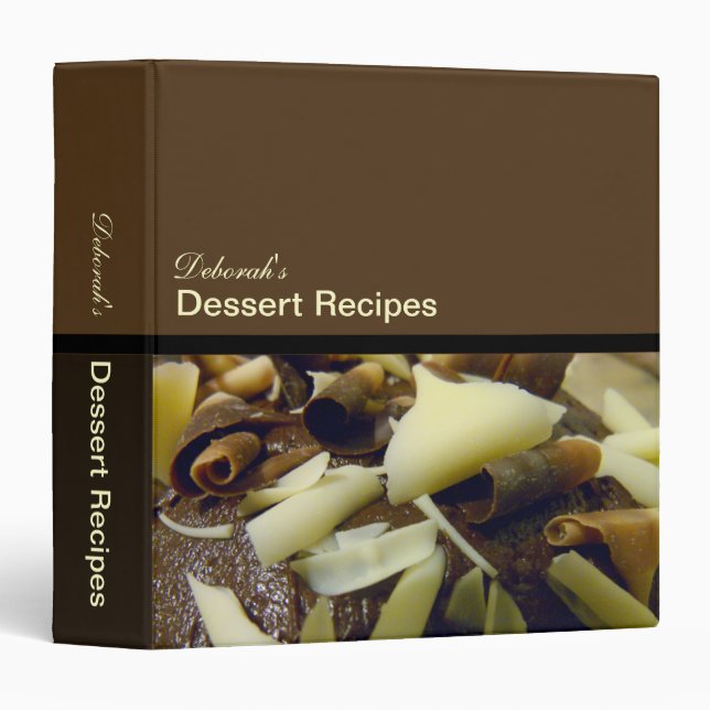 Dessert Recipes (1.5") 3 Ring Binder (Front/Spine)