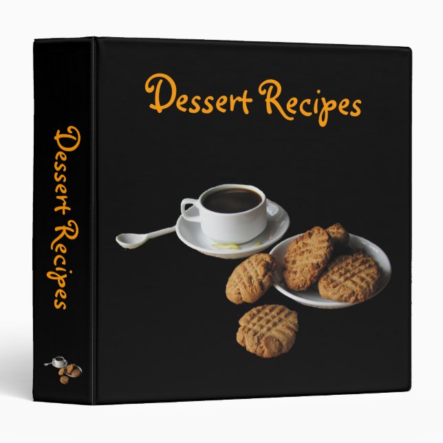 Dessert Recipes 3 Ring Binder (Front/Spine)