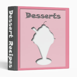 Dessert Recipes Sundae Silhouette Binder