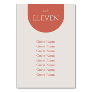 Dessert Rose Modern Wedding Table Seating Chart Number