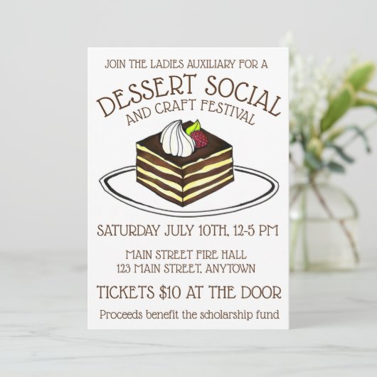 Dessert Social Bake Sale Tiramisu Italian Food (Standing Front)