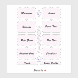 Dessert Table Organization Pink Labels
