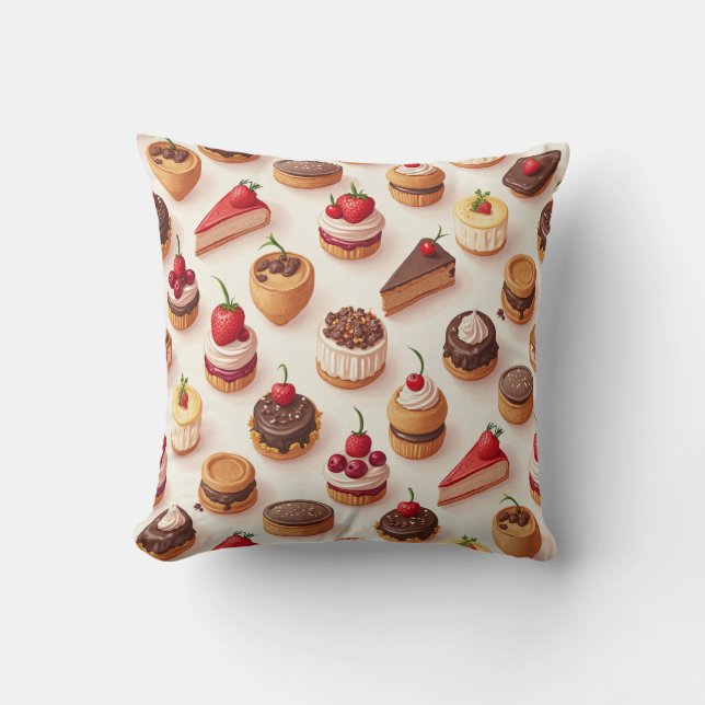 Dessert Throw Pillow (Front)