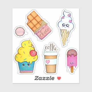 Dessert Time - Cute Cartoon Sweet Treats Sticker