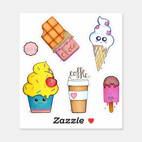 Dessert Time _ Cute Cartoon Sweet Treats Sticker