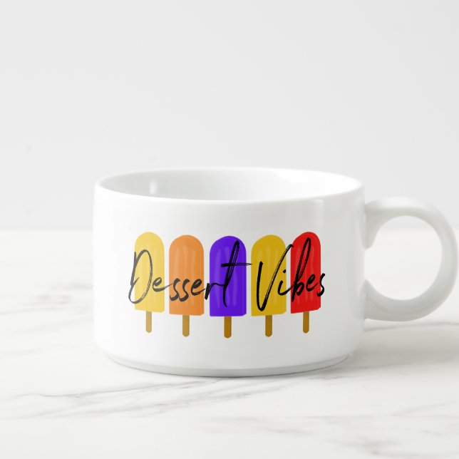 Dessert Vibes Dessert Mug with Popsicles and Text (Left)