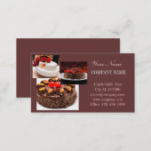 dessert wedding cake baker bakery business card (Front/Back)