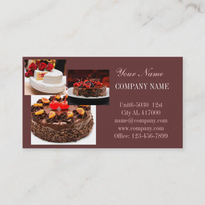 Dessert Wedding Cake Baker Bakery Business Card Zazzle Com
