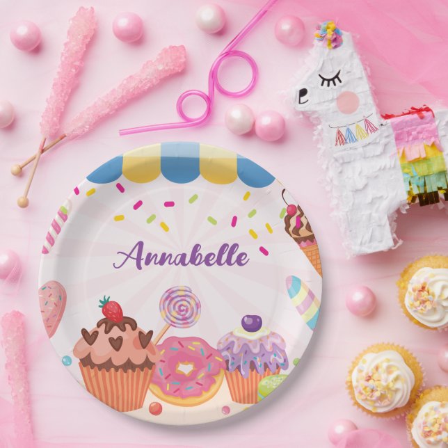 Desserts and Candies Party Paper Plate (Party)