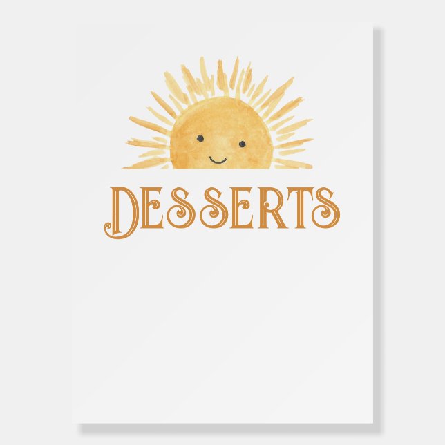 Desserts Baby Shower Sign (Front)