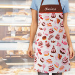 Desserts Sweets Pink Apron at Zazzle
