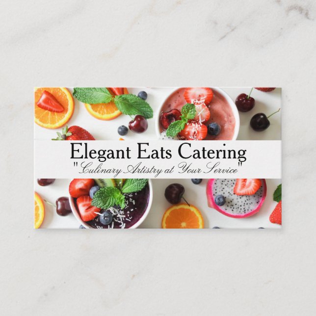 Desserts Whole Fruits | Catering Business Card (Front)