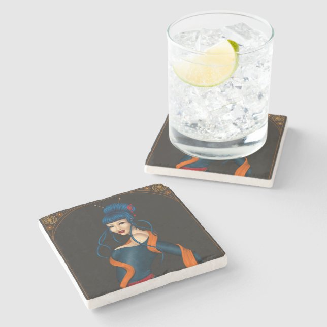 Dessous de verre en pierre stone coaster (Side)