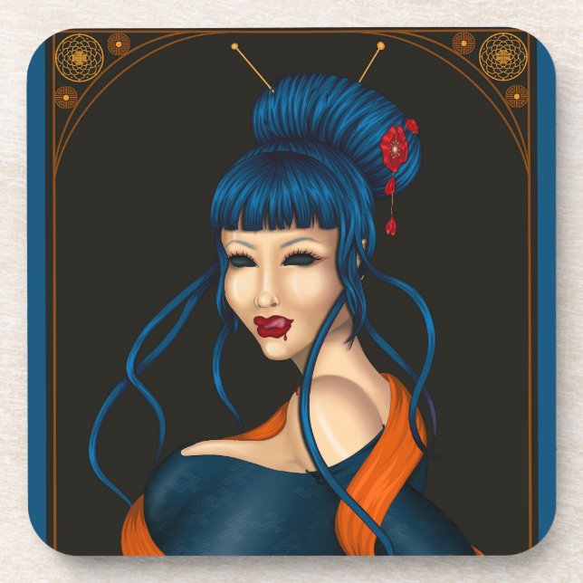 Dessous de verre en plastique dur beverage coaster (Front)