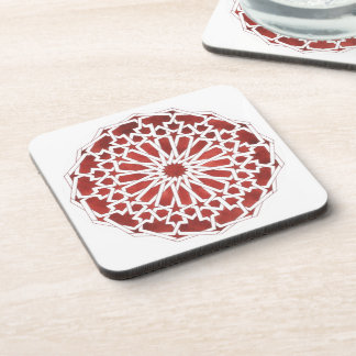 Dessous de verre Mosaïque marocaine rouge ALCAZAR Beverage Coaster