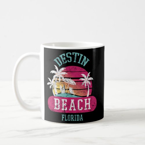 Destin Beach Florida Beach Distressed Coffee Mug