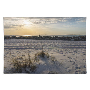 Destin Beach Florida Jetty Sunset Placemat
