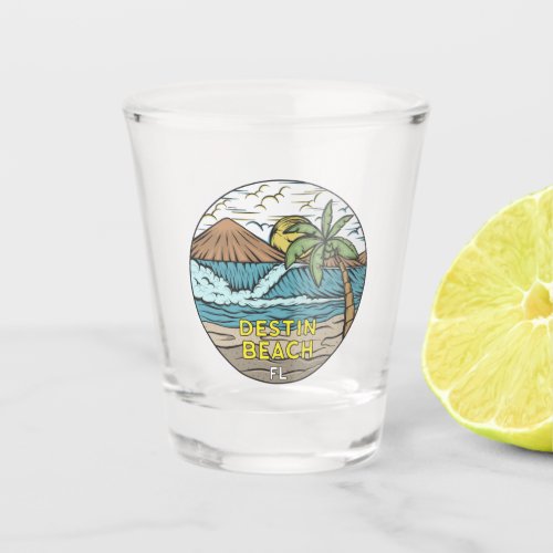 Destin Beach Florida Vintage  Shot Glass