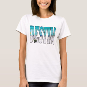 Destin Beach Photo Unique Typography Modern T-Shirt