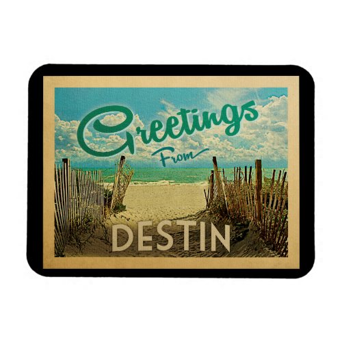 Destin Beach Vintage Travel Magnet