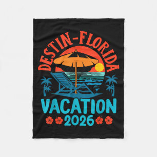 Destin Florida 2026 Family Vacation Beach Summer V Fleece Blanket