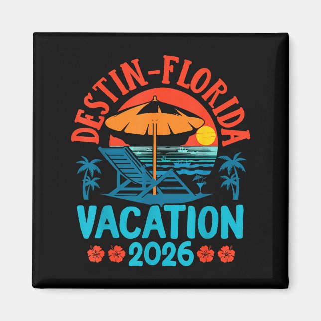 Destin Florida 2026 Family Vacation Beach Summer V Magnet (Front)