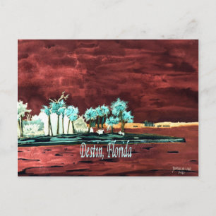 Destin Florida abstract beach FL art gifts prints Postcard