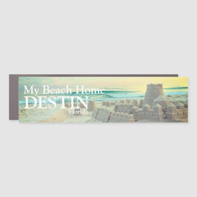 Destin Florida Beach Castle Car Magnet (Front)