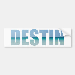 Destin Florida Beach Letters Souvenir Bumper Sticker