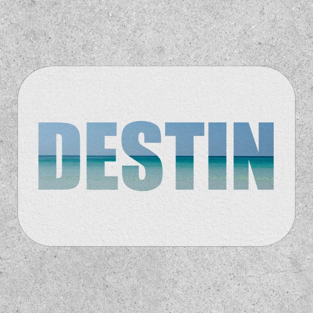 Destin Florida Beach Letters Souvenir Patch (Front)