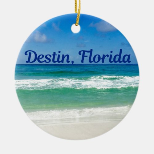 Destin Florida Beach Photograph Ceramic Ornament