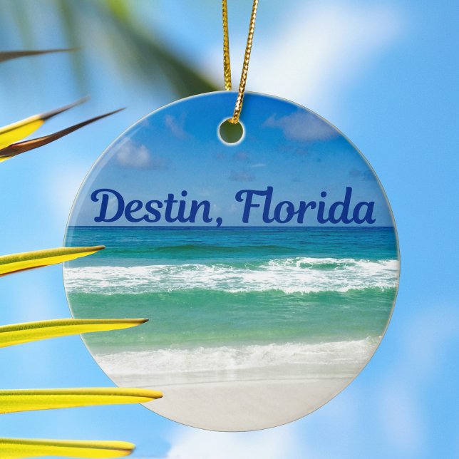 Destin Florida Beach Photograph Ceramic Ornament (Creator Uploaded)