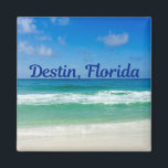 Destin Florida Beach Photograph Souvenir Magnet<br><div class="desc">A beautiful beach photograph taken in the ideal vacation destination of Destin,  Florida. The gorgeous green waters of Sandestin wash up to the sandy seashore underneath serene blue skies to make the perfect scenic vacation photo keepsake magnet.</div>