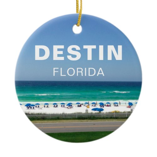 Destin Florida Beach Photography Seaside Ceramic Ornament