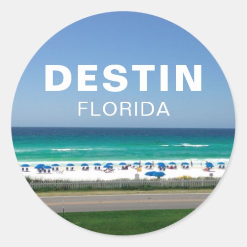 Destin Florida Beach Photography Seaside Classic Round Sticker