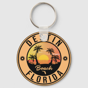 Destin Florida Beach Souvenirs Vintage Travel Keychain