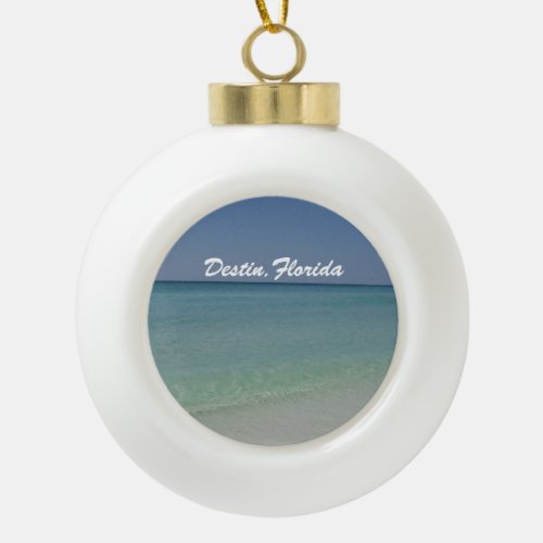 Destin Florida Beautiful Beach Photography Custom Ceramic Ball Christmas Ornament