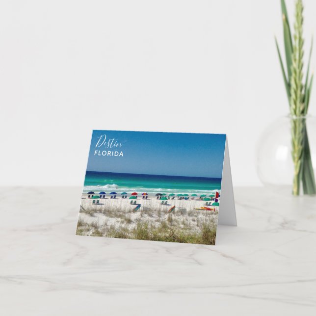 Destin Florida Beautiful Beach Photography Note Card (Front)