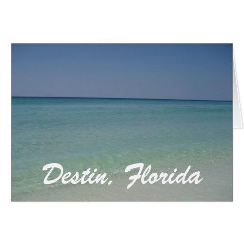 Destin Florida Beautiful Beach Vacation Card