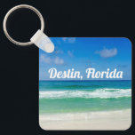 Destin Florida Beautiful Customizable Beach Photo Keychain<br><div class="desc">A beautiful beach photograph taken in the ideal vacation destination of Destin,  Florida. The gorgeous green waters of Sandestin wash up to the sandy seashore underneath serene blue skies to make the perfect scenic vacation gift. Personalize with your name or business.</div>