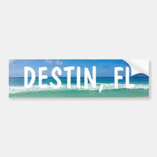Destin Florida Beautiful Ocean Photo Beach Bumper Sticker