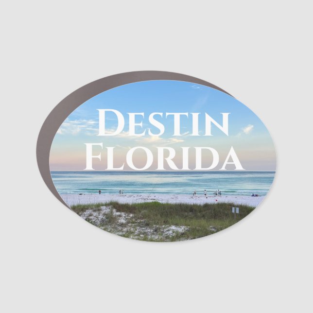 Destin Florida Beautiful Sunset Beach Photograph Car Magnet (Front)