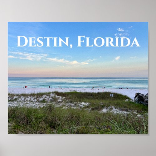 Destin Florida Beautiful Sunset Beach Photography Poster