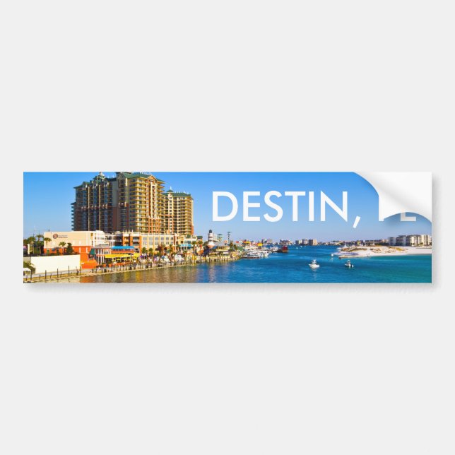 Destin Florida Bumper Sticker - Harbor Photo (Front)