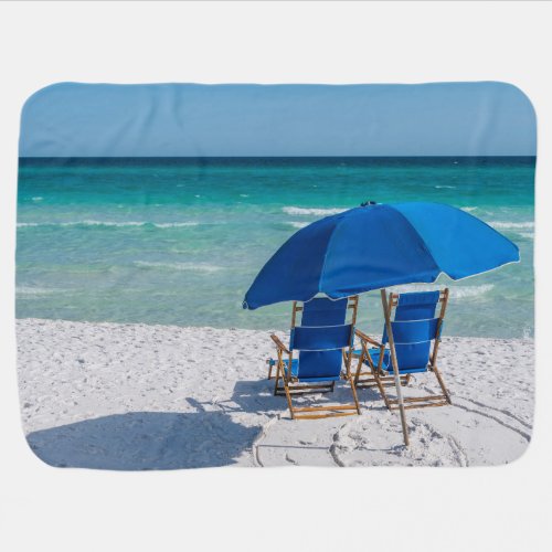 Destin Florida Chairs And Umbrella Baby Blanket