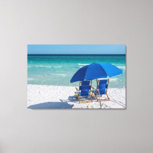 Destin Florida Chairs And Umbrella Canvas