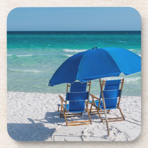 Destin Florida Chairs And Umbrella Coaster Set